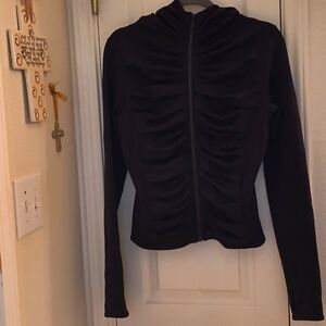 Lululemon Bold Move Jacket Zip up Hoodie ruching Nulu fabric detail